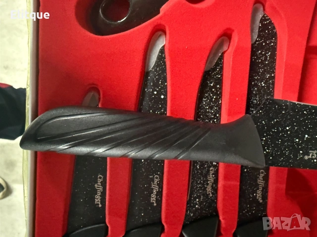 Комплект кухненски н о ж о в е Cheffinger MB09 – 6 части с мраморно покритие и магнитна кутия, снимка 5 - Други - 53256999