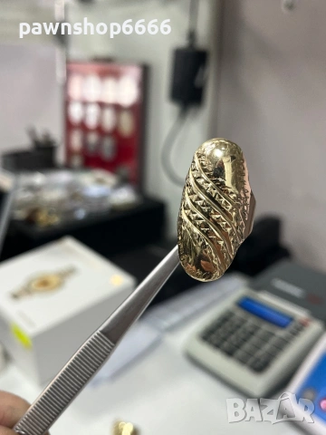 Златен пръстен 14 карата, снимка 4 - Пръстени - 53160935