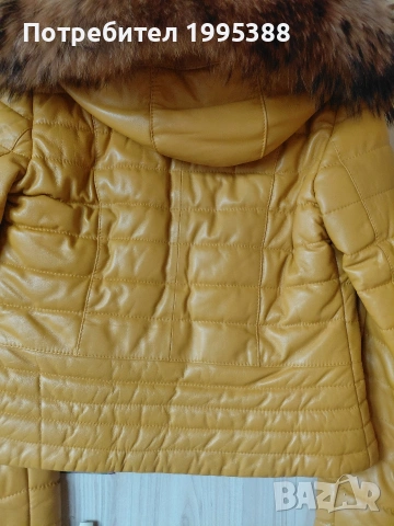 Дамско яке естествена кожа и естествен косъм , снимка 4 - Якета - 53628349