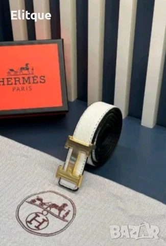 колани от естествена кожа в кутия hermes 3cm, снимка 6 - Колани - 53216783