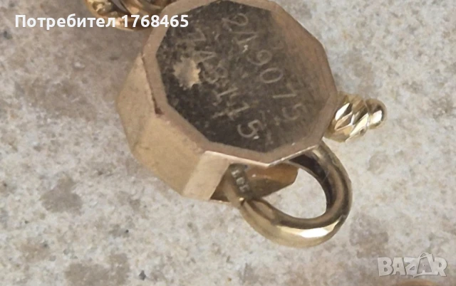 Златна гривна, снимка 3 - Гривни - 50996253