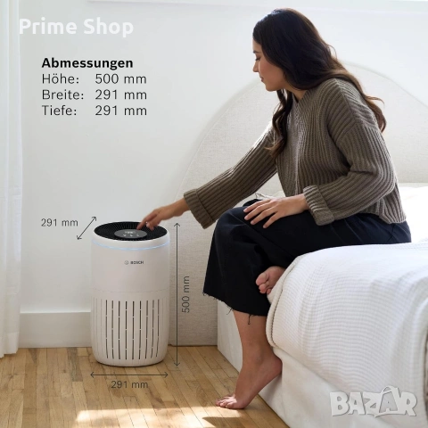 Пречиствател за въздух Bosch Air 4000, 3-в-1 HEPA филтър, CADR 300m³/h, снимка 6 - Овлажнители и пречистватели за въздух - 54271629
