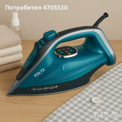 Ютия Voltz, 3200W, 350мл., Керамична плоча, LED дисплей, снимка 3 - Ютии - 53109738