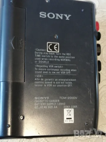 Диктофон, уокмен SONY TCM-200V, снимка 5 - Аудиосистеми - 48625736