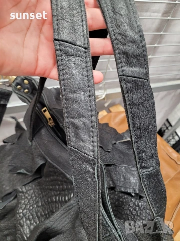 ЕСТЕСТВЕНА кожа голяма чанта рошава, ЕКСТРАВАГАНТНА!, снимка 10 - Чанти - 50655059