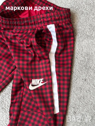 Nike Gingham Check Joggers In Red L, снимка 8 - Спортни дрехи, екипи - 52913221