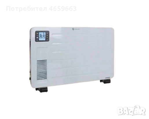 Енергоспестяващ електрически конвектор Ziflo Kaminer с WiFi управление и дистанционно, 2300W Бял, снимка 2 - Отоплителни печки - 52525657