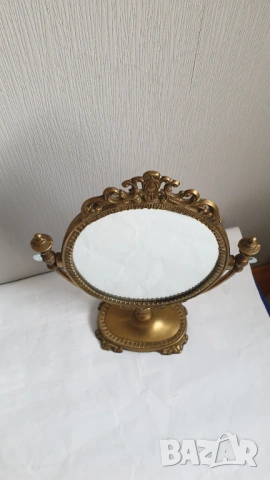 Старинно бронзово настолно огледало, снимка 7 - Антикварни и старинни предмети - 53883004