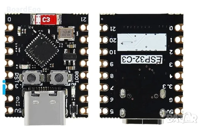Развойна платка ESP32-C3 Super Mini, снимка 3 - Друга електроника - 51206741