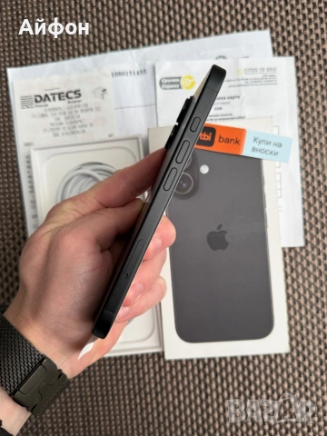 НОВ! *ЛИЗИНГ* iPhone 16 128Gb Black 24М ГАРАНЦИЯ, снимка 7 - Apple iPhone - 53520243