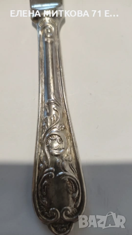 Комплект старинни италиански посребрени прибори за хранене, снимка 6 - Прибори за хранене, готвене и сервиране - 53840923