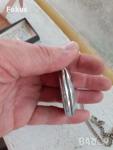 Стар джобен часовник Мълния - глухар - Минт, снимка 5 - Антикварни и старинни предмети - 53426977