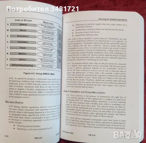 Наръчник за стабилизиране на бойни операции на щатската армия, снимка 7 - Енциклопедии, справочници - 48759845