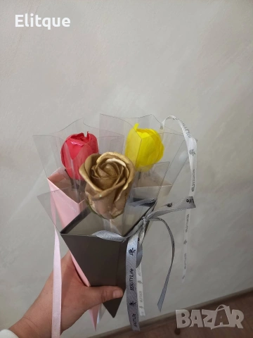 ръчно изработени лалета , снимка 4 - Изкуствени цветя - 53265175