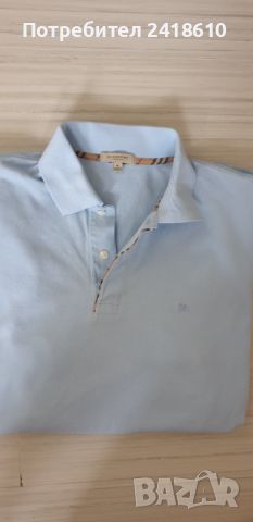 Burberry London  Pique Cotton Mens Size M / L  ОРИГИНАЛНА Тениска!, снимка 2 - Тениски - 45584575