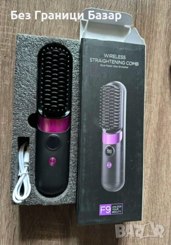 Нова Безжична четка преса за коса изправяне F9 с LCD дисплей и USB