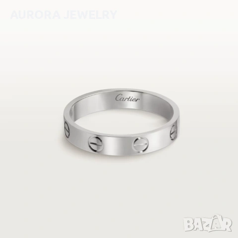 CARTIER Love Band White Gold Пръстен, снимка 6 - Пръстени - 53236825