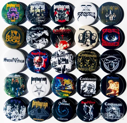 Значки на Doom метъл групи, ч.3 - Saint Vitus The Obsessed Candlemass Pentagram