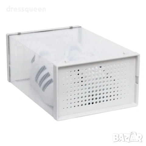 1232592 Прозрачна пластмасова кутия за обувки – Сгъваем органайзер за гардероб, снимка 5 - Други стоки за дома - 53637494