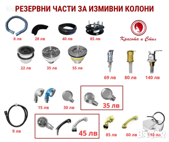 Резервни части, Фризьорско, Козметично оборудване, Козметика, Консумативи, снимка 1 - Друго оборудване - 48531273