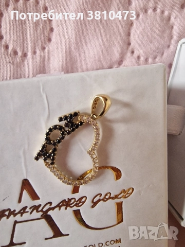 Продавам красиво златно сърце мама 1.2гр