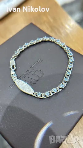 Tiffany & Co сребърна гривна с Аквамарини, оригинал, снимка 1