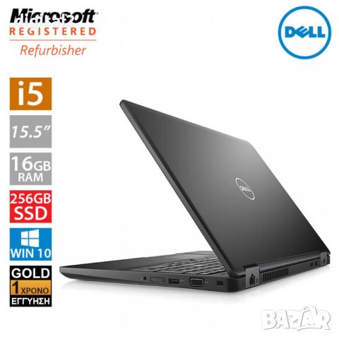 Dell Latitude E5580 15,6 Intel Core i5-6300U ,16GB DDR4 NvMe 256 + 500 HDD 2г.Гаранция, снимка 5 - Лаптопи за работа - 45434981