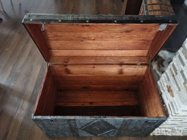 Стар дървен сандък/ракла/скрин, снимка 7 - Антикварни и старинни предмети - 53081217