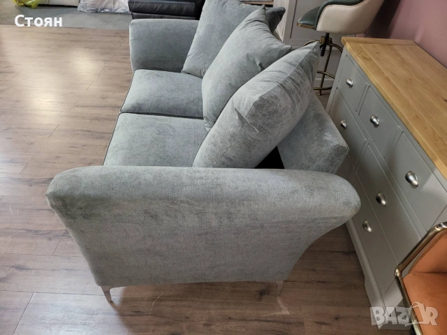 Сив диван от плат двойка Dury, снимка 8 - Дивани и мека мебел - 53754958