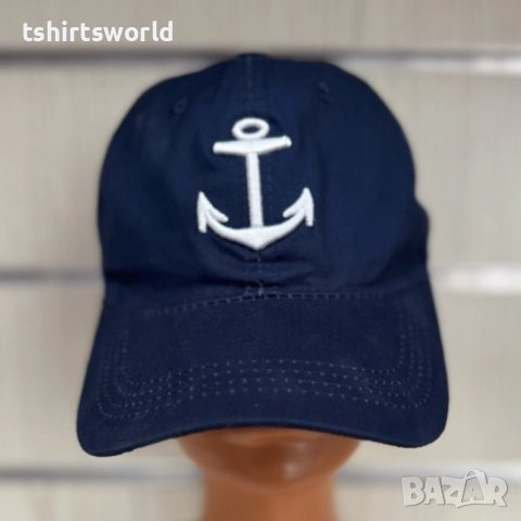 Нова шапка с козирка с Котва в тъмносин цвят, снимка 4 - Шапки - 51605945