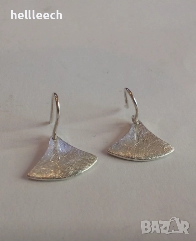 Сребърни обеци, снимка 2 - Обеци - 52827938