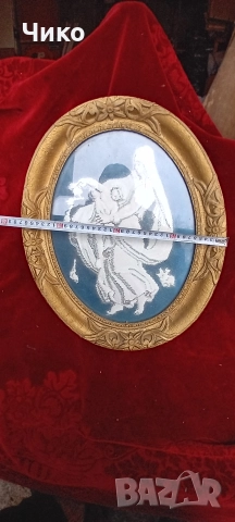 Стара дървена рамка със орнаменти, снимка 6 - Антикварни и старинни предмети - 52587012