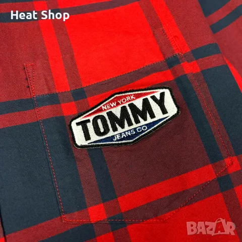 Мъжка Риза Tommy Jeans TMJ Badge Plaid Overshirt, снимка 2 - Ризи - 48760182