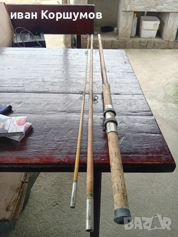 Бамбукова пръчка дам три части ретро 1950г 30 евро, снимка 3 - Въдици - 54028726