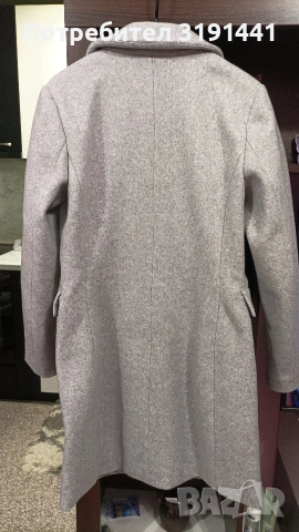 Сиво дамско палто , снимка 7 - Палта, манта - 46744284
