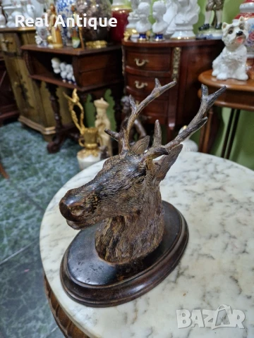 Уникална антикварна френска метална фигура статуетка , снимка 2 - Статуетки - 50893541