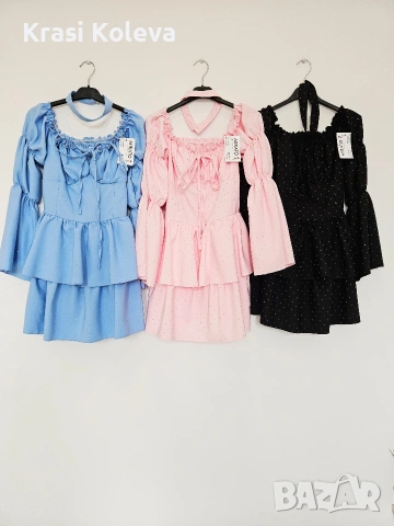 рокли с камъни и чокър, снимка 2 - Рокли - 54211506