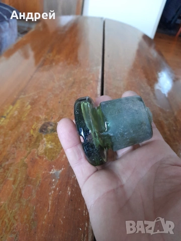 Стара стъклена запушалка,тапа #9, снимка 2 - Други ценни предмети - 53198616