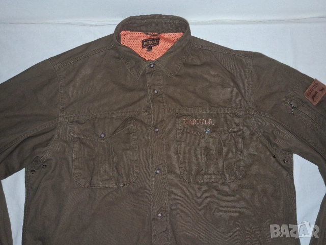 2 броя - Harkila Vestmar Hybrid и Harkila PH Range (XL) мъжки хибриден полар и риза, снимка 9 - Екипировка - 53622389