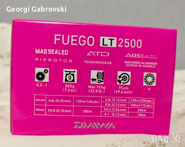 Продавам макара с преден аванс DAIWA Fuego LT 2500, снимка 2 - Макари - 52638958