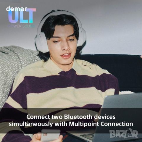 Sony ULT WEAR-безжични шумопотискащи слушалки с ULT POWER SOUND, черни, снимка 7 - Bluetooth слушалки - 45620942