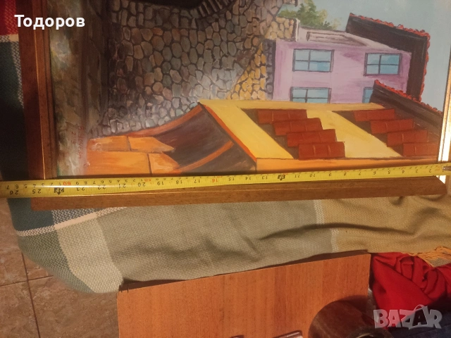 картина рисувана стария град Пловдив , снимка 4 - Картини - 53739344