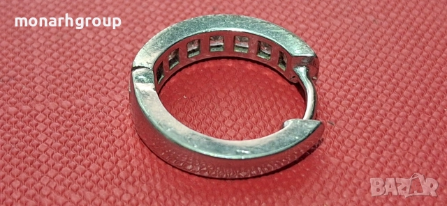 Сребърна обеца, снимка 5 - Обеци - 52713781