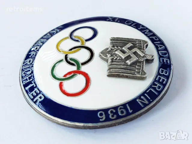 WW2 Емайлирани значки Олимпиада Берлин 1936, снимка 4 - Антикварни и старинни предмети - 49919447