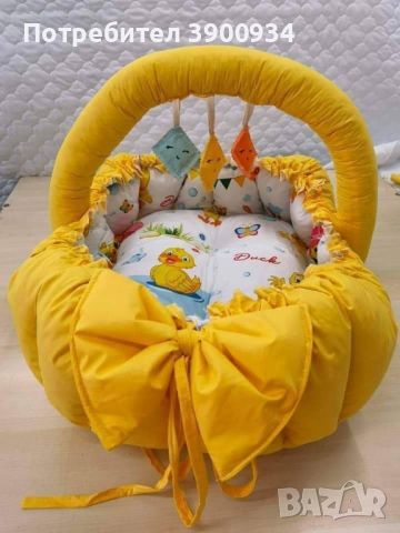 Бебешко гнездо с възглавница и гимнастика, снимка 1 - Други - 46170335