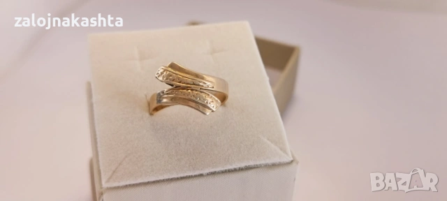 Златен пръстен -3,31гр/14кр, снимка 5 - Пръстени - 53827331