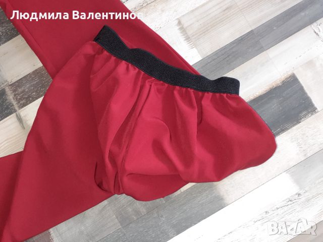 Риза и червен панталон, снимка 3 - Панталони - 45804933