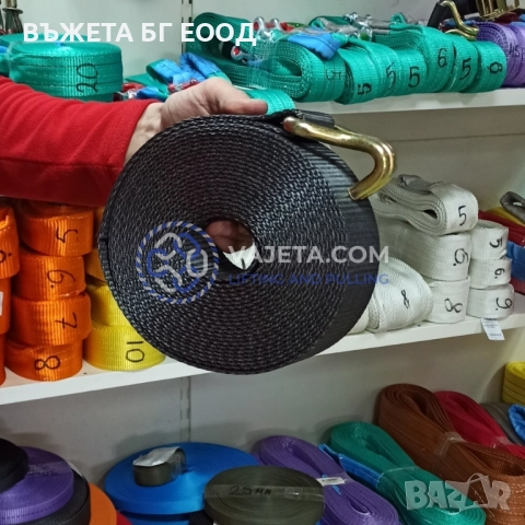 Черни укрепващи колани с тресчотка Черен колан с кука за укрепване на товари, снимка 4 - Аксесоари и консумативи - 39643272