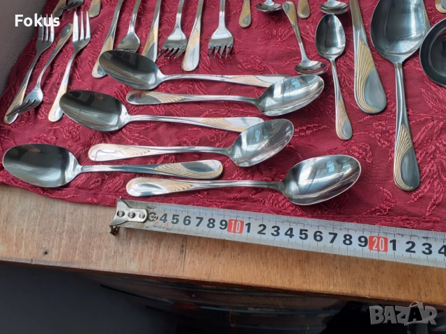 Луксозен комплект прибори Edelstahl Rostfrei - 40 части нови, снимка 4 - Антикварни и старинни предмети - 53726583