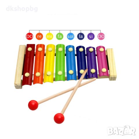 3538 Цветен дървен детски ксилофон, снимка 7 - Музикални играчки - 45836371